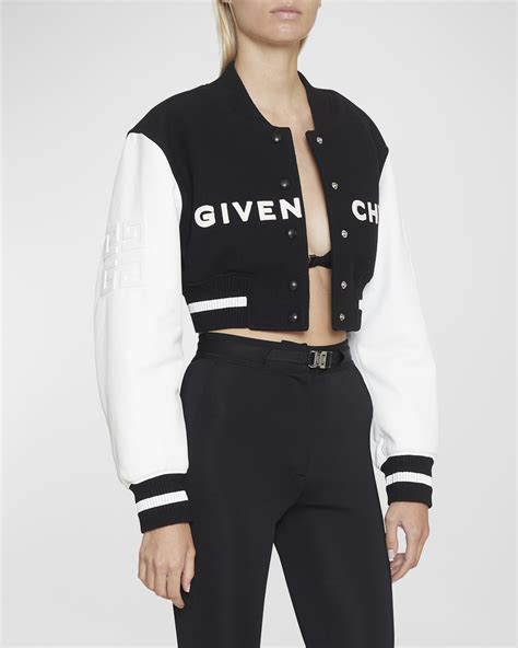 givenchy varsity jacket sale|givenchy cropped varsity jacket.